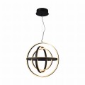 Lampa wisząca TESS kolor czarny aluminium/silokon, LED 6100 Lm 3000K IP20 MD9203-4-3BD Zuma Line