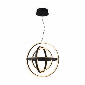Lampa wisząca TESS kolor czarny aluminium/silokon, LED 6100 Lm 3000K IP20 MD9203-4-3BD Zuma Line