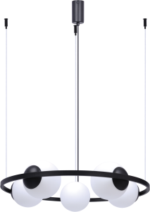 Lampa wisząca ORBIT kolor czarny metal/szkło, 5xE27 IP20 5011 Zuma Line