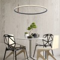 Lampa wisząca Wood CLAUD kolor czarny/drewno aluminium/metal, LED 1750 Lm barwa regulowana IP20 22808-WOOD Zuma Line