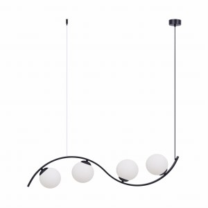 Lampa wisząca WAVE kolor czarny/białe szkło metal/szkło, 4xE14 IP20 5014 Zuma Line