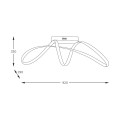Lampa sufitowa FERMI kolor złoty aluminium/metal, LED 2800 Lm barwa regulowana IP20 20026C-GD Zuma Line