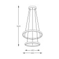 Lampa wisząca BRENO kolor czarny aluminium/metal, LED 2000 Lm barwa regulowana IP20 18140BK-2 Zuma Line