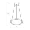 Lampa wisząca BRENO kolor złoty aluminium/metal, LED 1700 Lm barwa regulowana IP20 2023201-GD60 Zuma Line