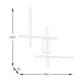 Kinkiet lampa ścienna EDGE kolor złoty/czarny aluminium/metal, LED 1350 Lm barwa regulowana IP20 22009W4-BK/GD Zuma Line