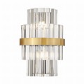 Kinkiet lampa ścienna CONSTANTINOPLE kolor szczotkowany mosiądz metal/szkło, 2xG9 IP20 W0567-02A-B52G Zuma Line