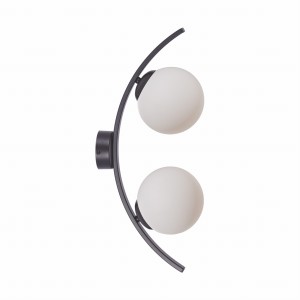 Kinkiet lampa ścienna HELIX kolor czarny/białe szkło metal/szkło, 2xE14 IP20 5015 Zuma Line