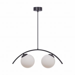 Lampa wisząca WAVE kolor czarny/białe szkło metal/szkło, 2xE14 IP20 5013 Zuma Line