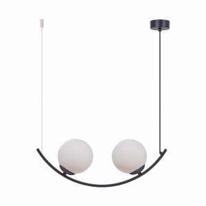 Lampa wisząca WAVE kolor czarny/białe szkło metal/szkło, 2xE14 IP20 5012 Zuma Line