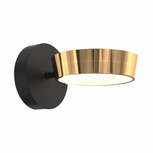 Kinkiet lampa ścienna LARA kolor czarny/francuskie złoto metal/aluminium, tworzywo sztuczne, LED 1400 Lm 3000K IP20 MB7170-1-3BGT Zuma Line