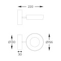 Kinkiet lampa ścienna LARA kolor czarny/francuskie złoto metal/aluminium, tworzywo sztuczne, LED 1400 Lm 3000K IP20 MB7170-1-3BGT Zuma Line