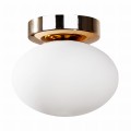 Lampa sufitowa plafon OMI kolor Złoty z szklanym białym kloszem, źródło 1*G9 - 1189 Zuma Line