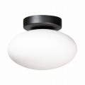 Plafon z serii OMI kolor Czarny, biały szklany klosz, źródło 1*G9 - 1186 Zuma Line