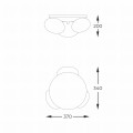 Lampa sufitowa OMI Złota rozeta, szklane klosze, źródło 3*G9 - 1191 Zuma Line