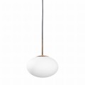 Lampa wisząca nad stół w salonie OMI kolor złoto biały z kloszem, źródło G9 - 1183 Zuma Line