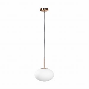 Lampa wisząca nad stół w salonie OMI kolor złoto biały z kloszem, źródło G9 - 1183 Zuma Line