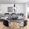 Lampa wisząca OMI czarna, 6-punktowa, szklane klosze - 1194 Zuma Line