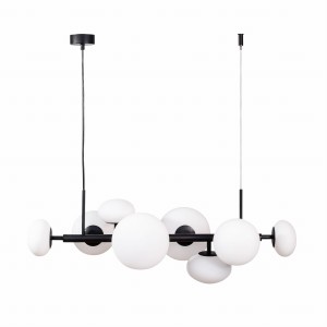 Lampa wisząca nad stół OMI czarna, 8*G9 ze szklanymi kloszami - 1192 Zuma Line