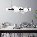 Lampa wisząca nad stół OMI czarna, 8*G9 ze szklanymi kloszami - 1192 Zuma Line