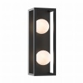 Kinkiet ścienny PIRO kolor czarny, szklane klosze, 2*G9 + LED 13W 3000-6000K- MB3115-2-3BT Zuma Line