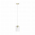 Lampa wisząca do sypialni NIRA złote elementy, szklany klosz, źródło 1*E14 - MD3523-1-EGN Zuma Line