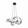 Lampa wisząca NISYRO złoto czarna, źródło z ośmioma alabastrowymi szklanymi kloszami na G9 - MD4922-8-EBGN Zuma Line