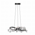 Lampa dekoracyjna wisząca kryształowa MAIA kolor Czarny, LED 25W 2700-6000K - MD3481-1S-3BCT Zuma Line