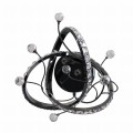 Kinkiet kryształowy w stylu glamour MAIA czarny , LED 16W 2700-6000K - MB3481-1-3BCT Zuma Line