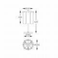 Lampa stołowa NIRA kolor Czarny, elegancki szklany klosz, wymienne źródło światła - MT3523-3S-EBCN Zuma Line