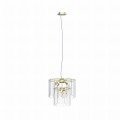Lampa wisząca NIRA kolor Złoty z dwupoziomowym szklanym kloszem, 8*E14 - MD3523-8M-EGN Zuma Line