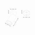 Lampa sufitowa reflektorek TORE biały, regulowany spot - TLS006-WH Zuma Line