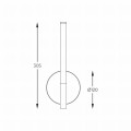 Kinkiet ścienny LAUTARO kolor czarny do salonu, zintegrowany LED 3W 3000K - 1007 Zuma Line