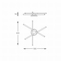 Lampa sufitowa LAUTARO czarna, trzy ramiona LED 18W 3000K - 1006 Zuma Line
