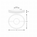 Lampa sufitowa z kryształkami w stylu klasycznym GANO złota, LED 36W 3000K - MX3317-1-3GT Zuma Line