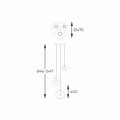 Lampa wisząca w minimalistycznym stylu ENCELADUS chrom, szklane klosze LED 5W ciepła barwa - P0428-03L-F4AC Zuma Line