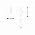 Kinkiet ścienny z szklanymi kulami MOLECULE biało złoty, wymienne źródło światła - W0454-03U-F7AA Zuma Line