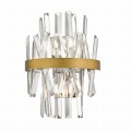 Kinkiet z eleganckimi kryształkami do salonu CONSTANTINOPLE ze złotymi dodatkami - W0567-02D-B57G Zuma Line