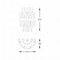 Kinkiet z eleganckimi kryształkami do salonu CONSTANTINOPLE ze złotymi dodatkami - W0567-02D-B57G Zuma Line