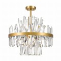 Lampa kryształowa przy sufitowa glamour do salonu CONSTANTINOPLE złoty stelaż, 8*G9 - C0567-08C-7GAC Zuma Line
