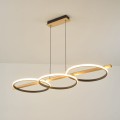 Lampa wisząca z ledowymi okręgami do jadalni ALMERIA kolor Czarny, LED 35W 3000K - MD3913-3-3BWLT Zuma Line