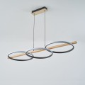 Lampa wisząca z ledowymi okręgami do jadalni ALMERIA kolor Czarny, LED 35W 3000K - MD3913-3-3BWLT Zuma Line