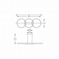 Lampa wisząca z ledowymi okręgami do jadalni ALMERIA kolor Czarny, LED 35W 3000K - MD3913-3-3BWLT Zuma Line