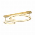 Lampa sufitowa z kryształowymi pierścieniami LED GIRONA kolor złoty,moc 36W barwa ciepła - MX3713-2-3GT Zuma Line