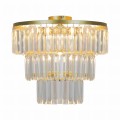 Stylowa lampa sufitowa z kryształowym kloszem TIFANNY złote elementy - P17127-4-GD Zuma Line