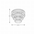Stylowa lampa sufitowa z kryształowym kloszem TIFANNY złote elementy - P17127-4-GD Zuma Line