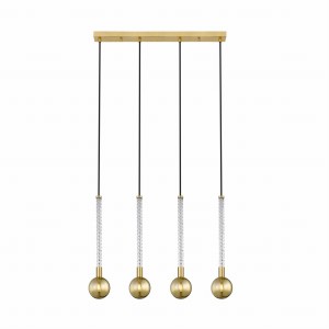 Lampa wisząca na listwie MIDA eleganckie zwisy ze szklanymi kloszami G9 - P0583-04A-2GHF Zuma Line