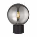 Lampa nocna ARCTURUS kolor czarny, szklany klosz w stylu loft - T0454-01A-P7FZ Zuma Line