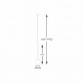 Lampa wisząca biały szklany klosz ARCTURUS kolor złoty na G9 - P0574-01F-F7AA Zuma Line