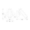 Kinkiet lampa ścienna LOYA kolor biały mat metal, LED 450 Lm 3000K IP20 W0461-01A-S8S8 Zuma Line