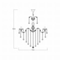 Żyrandol lampa wisząca CHATEAU Złoty 8xE14 14004/8-GLD Zuma Line